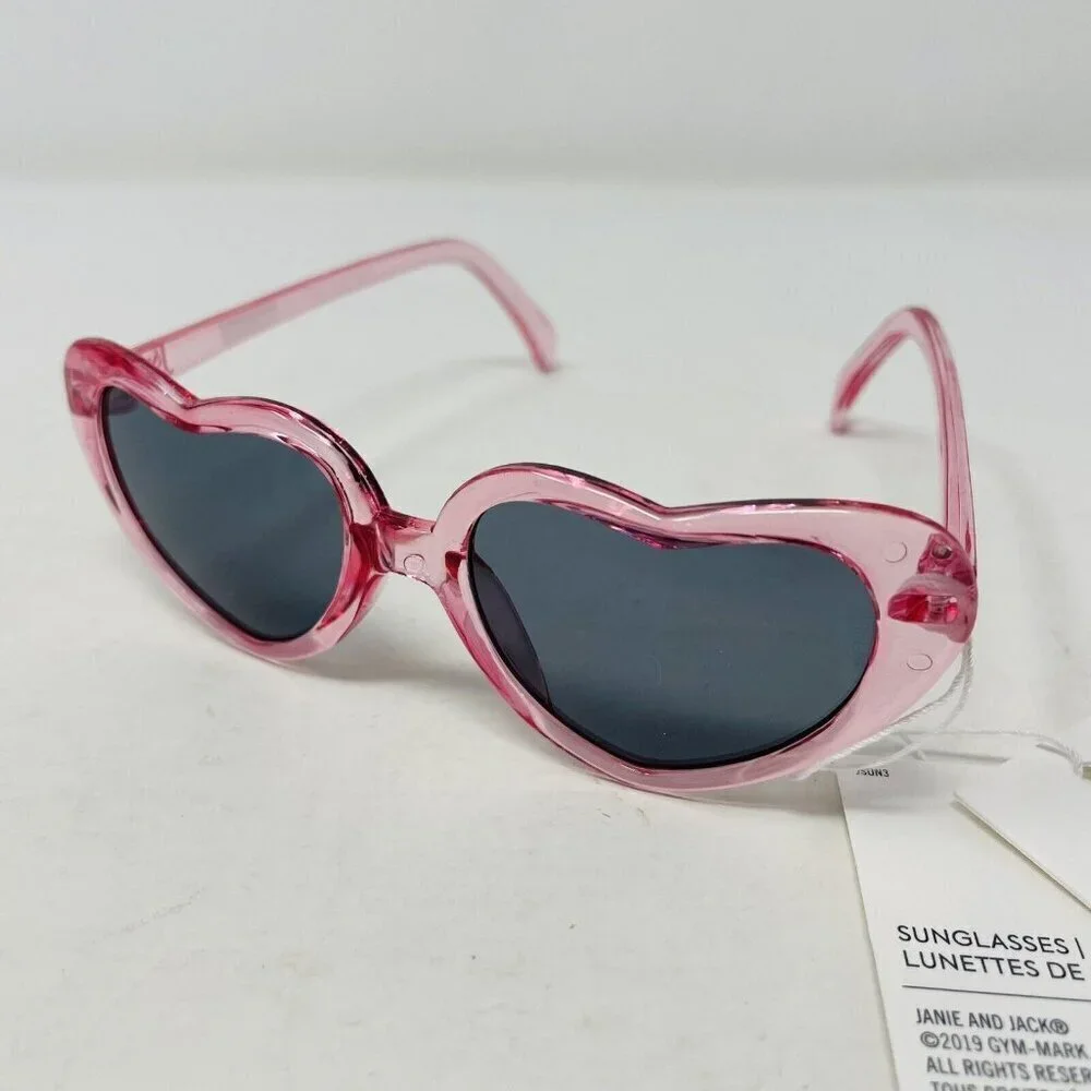 Janie and Jack Toddler Girls Size 2-4 Years Heart Shaped‎ Sunglasses in Pink